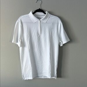 Kenneth Cole Awareness Slim Fit Essentials White Polo Shirt